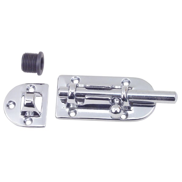 Perko 0947DP1CHR Chrome-Plated Bronze 3/8" Barrel Bolt - 3-7/16" x 1-7/16"